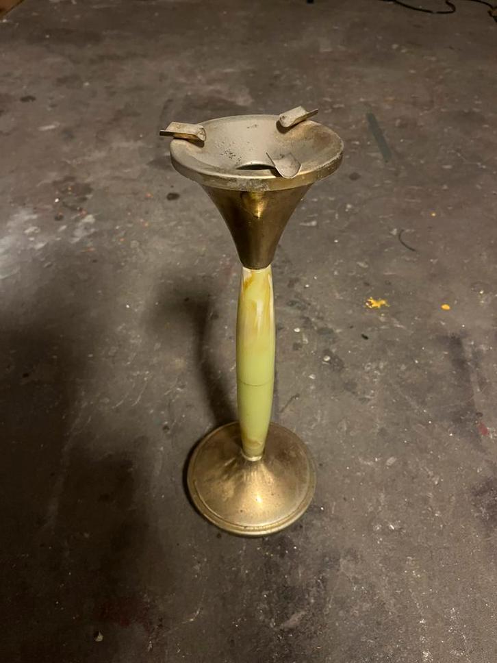 Vintage staande asbak jaren 50/60, Antiek en Kunst, Antiek | Kandelaars, Koper of Brons, Ophalen