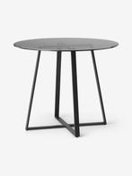 Design eettafel glas MADE Haku, Huis en Inrichting, Ophalen, 50 tot 100 cm, Rond, Glas