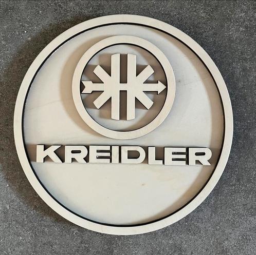 Kreidler 3D logo van hout 30, Hobby en Vrije tijd, Overige Hobby en Vrije tijd, Nieuw, Ophalen of Verzenden