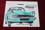 Ford Anglia De luxe folder 1961, Ophalen of Verzenden, Zo goed als nieuw, Ford
