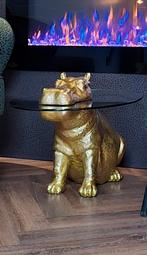 Bijzettafel nijlpaard Patty Potamus, goud, Huis en Inrichting, Lampen | Tafellampen, 50 tot 75 cm, Ophalen of Verzenden, Modern