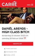 Te ruil aangeboden: 2 kaartjes Daniel Arends in Carré, Twee personen, Oktober