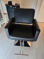 Zwarte kappersstoel, Huis en Inrichting, Ophalen, Gebruikt