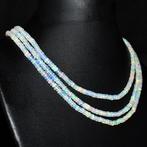 ketting met 133 karaat Ethiopische Opaal 3 snoeren, Wit, Nieuw, Ophalen of Verzenden, Steen of Mineraal