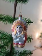 Vintage kerstbal van glas indiaan, Ophalen of Verzenden, Zo goed als nieuw
