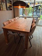 Eikenhouten eettafel 200x95x75 cm, Huis en Inrichting, Tafels | Eettafels, Ophalen, 200 cm of meer, 50 tot 100 cm, Zo goed als nieuw