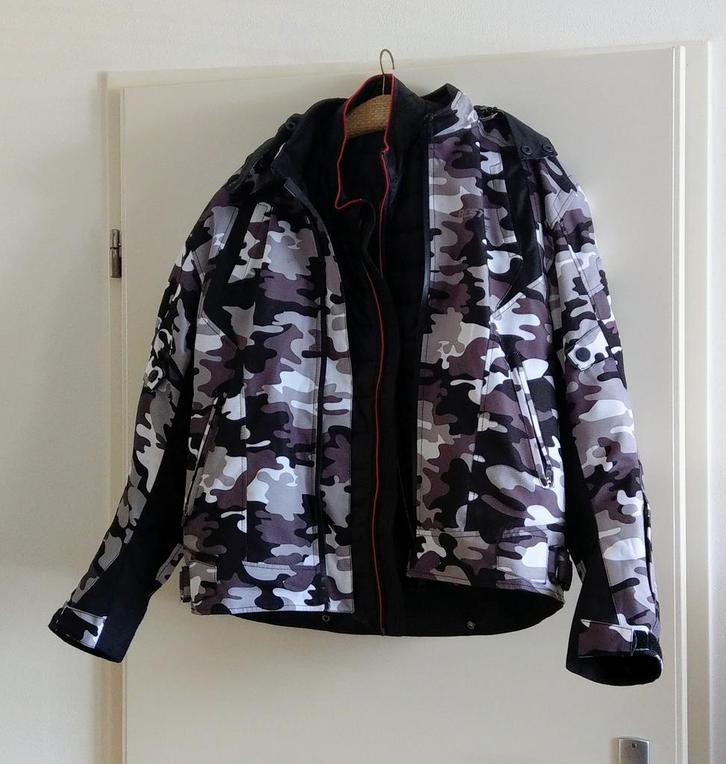 Mt XL 4 Seizoenen MOTORJACK CAMO KYLE MET protectie, Motoren, Kleding | Motorkleding, Jas | textiel, Ophalen
