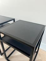 Stalen handgemaakte bijzettafels/nachtkastjes, 45 tot 60 cm, Minder dan 55 cm, Metaal of Aluminium, Vierkant