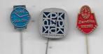 3 HORLOGE SPELDEN, Verzamelen, Speldjes, Pins en Buttons, Ophalen of Verzenden, Gebruikt, Merk, Speldje of Pin