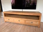TV kast teak met 3 laden, Huis en Inrichting, Kasten | Televisiemeubels, Ophalen, Gebruikt, 150 tot 200 cm, Teakhout