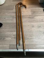 3 vintage houten wandelstokken, Ophalen of Verzenden, Gebruikt