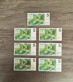 biljetten 5 gulden 7x Joost van den Vondel, Postzegels en Munten, Bankbiljetten | Nederland, Ophalen of Verzenden