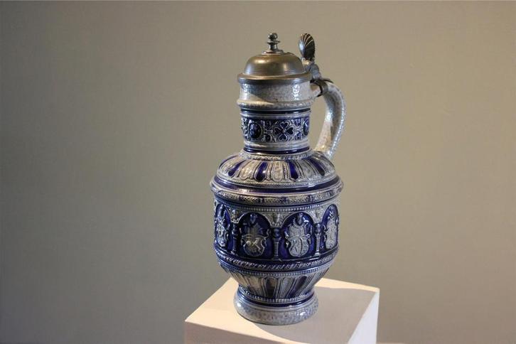 Keurvorstenkruik steengoed Raeren punt gaaf geen bodemvondst, Antiek en Kunst, Antiek | Keramiek en Aardewerk, Ophalen of Verzenden