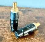 HQ Verguld XLR naar RCA Female / Female adapter, Ophalen of Verzenden, Nieuw, Minder dan 2 meter, Interlink-kabel