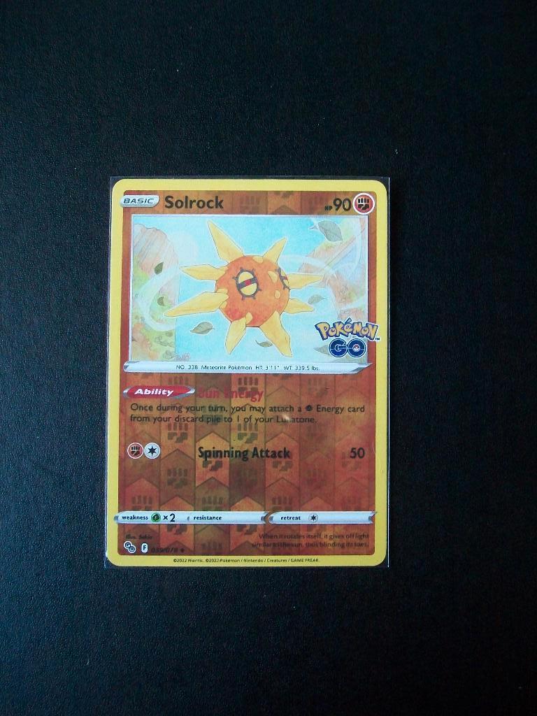 7416: Nieuwe Pokemon GO Kaart holofoil SOLROCK HP 90 039/078, Hobby en Vrije tijd, Verzamelkaartspellen | Pokémon, Nieuw, Losse kaart