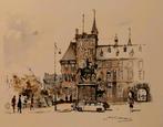 Jan Korthals ... het Buitenhof ... Den Haag ..., Antiek en Kunst, Kunst | Tekeningen en Foto's, Ophalen of Verzenden