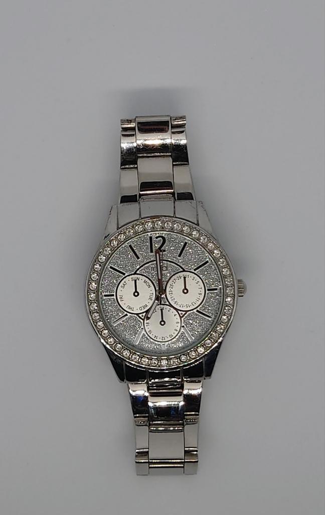 Regal R2934 dames horloge met strass steentjes zilverkleurig, Sieraden, Tassen en Uiterlijk, Horloges | Dames, Overige merken