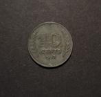 10 cent 1942 zink, Postzegels en Munten, Munten | Nederland, Koningin Wilhelmina, 10 cent, Losse munt, Verzenden