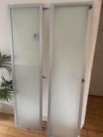 4 Pax kastdeuren 195cm bij 50cm, Ophalen, 50 tot 75 cm, Glas, 150 tot 200 cm