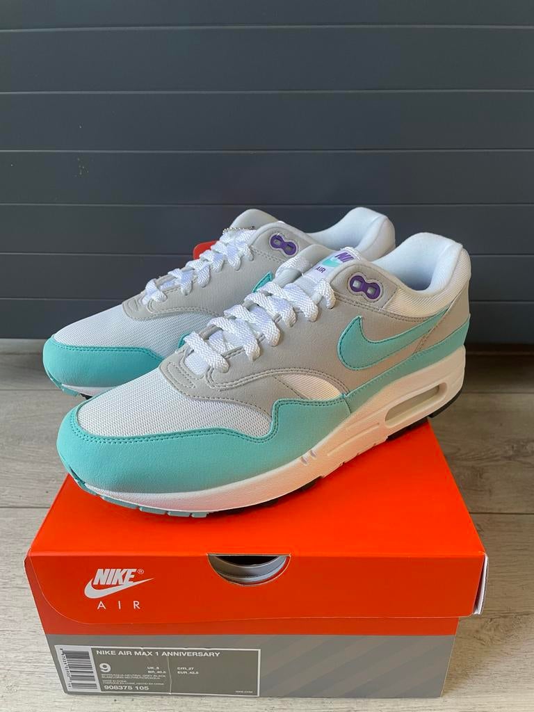 Nike Air Max 1 Anniversary Aqua - EU 42.5, Ophalen of Verzenden, Nieuw, Blauw, Sneakers of Gympen