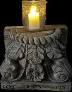 Te koop origineel antieke indiaase pilaar voet/ kaars, Huis en Inrichting, Woonaccessoires | Kandelaars en Kaarsen, Ophalen, Zo goed als nieuw