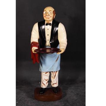Waiter Old Man – Ober beeld Hoogte 95 cm beschikbaar voor biedingen