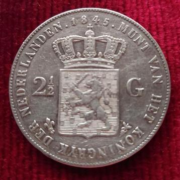 Nederland, Rijksdaalder 1845, Lelie met Parel, Zilver beschikbaar voor biedingen