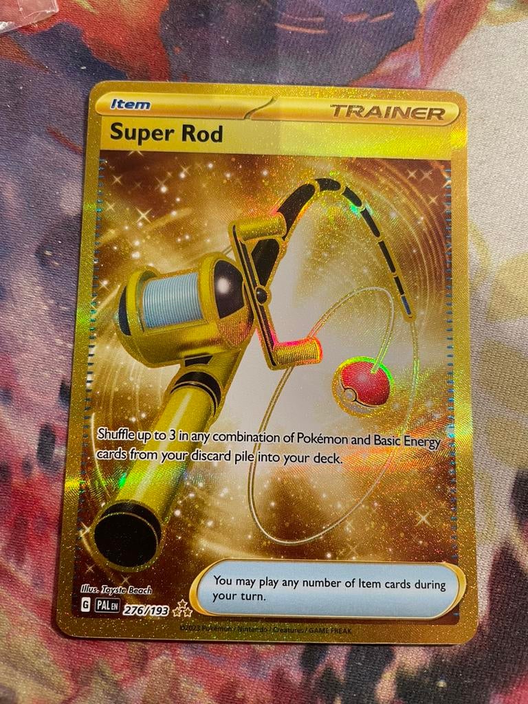 Pokemon SUPER ROD Hyper Rare 276/193 (Paldea Evolved), Verzenden, Zo goed als nieuw, Losse kaart, Foil