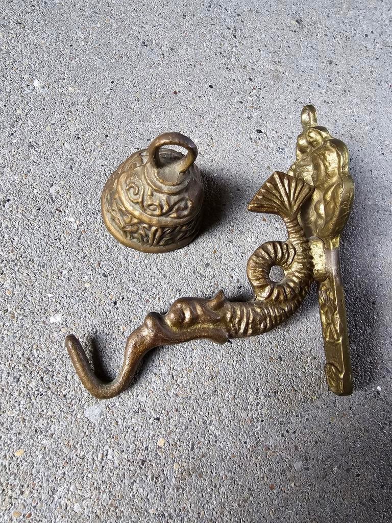 Prachtige antieke koperen Art Nouveau haak in visvorm €19, Antiek en Kunst, Antiek | Koper en Brons, Ophalen of Verzenden, Koper