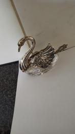 zwaantje  met zout bakje, Ophalen of Verzenden, Zilver