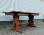 Massieve eiken kloostertafel / stamtafel, Huis en Inrichting, Tafels | Eettafels, Ophalen, Gebruikt, 50 tot 100 cm, 150 tot 200 cm