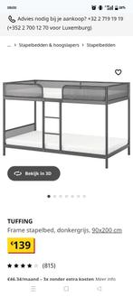 Kinderstapel bed zonder matras, Hoogslaper, 70 cm of minder, 210 cm, Tweepersoons