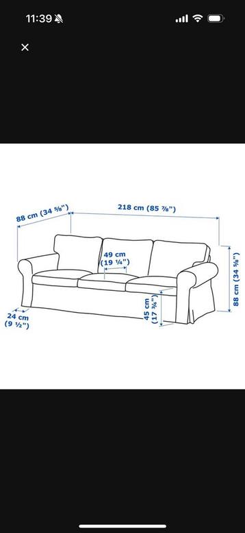 Ikea Ektorp 3 zitsbank + voetenbank - afbeelding 5