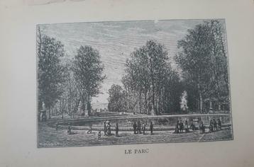 09 / Brussel Le Parc. Houtgravure uit 1892 beschikbaar voor biedingen