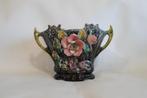 Majolica Barbotine Faience Planter, Antiek en Kunst, Ophalen of Verzenden