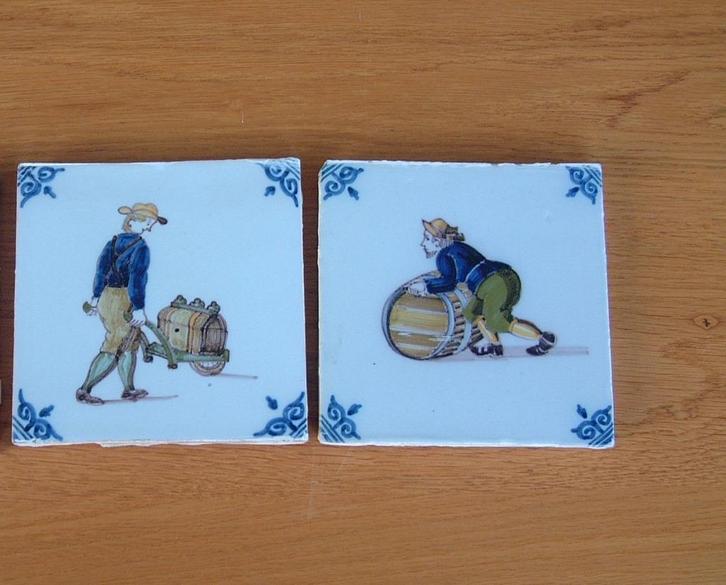 2 Tichelaar tegels Makkum afmeting 13 bij 13 cm ambachten, Verzamelen, Overige Verzamelen, Ophalen of Verzenden