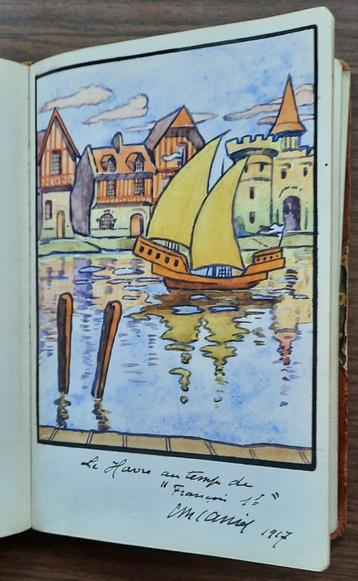 Frans geïllustr. vriendenboek van Alice Mercier 1900-1926  beschikbaar voor biedingen