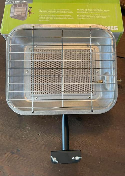 Gimeg Infraroodstraler kachel met gasflesbeugel, Caravans en Kamperen, Kampeeraccessoires, Zo goed als nieuw, Ophalen of Verzenden