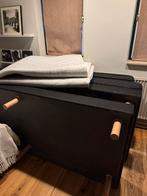 Boxspringbed 2 persoons + topper, Huis en Inrichting, Slaapkamer | Bedden, Gebruikt, Zwart, Tweepersoons, Ophalen of Verzenden