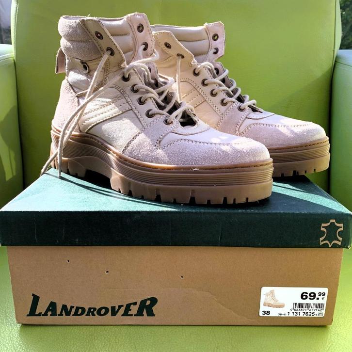 ZoGoedAlsNieuw:Prachtige stoere lichte leren Boots, maat 38, Kleding | Dames, Schoenen, Zo goed als nieuw, Lage of Enkellaarzen