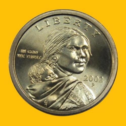 **  2002-P -  USA  -  1 Dollar Sacagawea - KWALITEIT  **, Postzegels en Munten, Munten | Amerika, Losse munt, Noord-Amerika, Verzenden