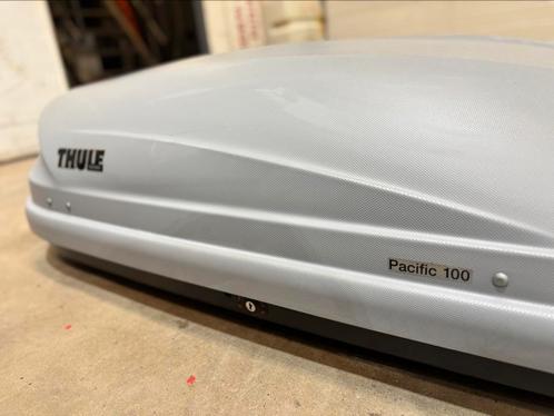 Dakkoffer Thule pacific 100 grijs, incl dakdragers, Auto diversen, Dakkoffers, Gebruikt, Ophalen