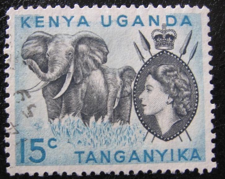 OOST-AFRIKAANSE GEMEENSCHAP 2 - Dieren: zoogdieren (olifant), Postzegels en Munten, Postzegels | Thematische zegels, Gestempeld