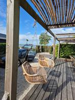 2 Rotan hangstoelen (afhalen), Tuin en Terras, Tuinstoelen, Ophalen, Gebruikt, Rotan, Stapelbaar