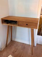 Sidetable bureau eikenhout met lade, 50 tot 100 cm, Eikenhout, Ophalen of Verzenden, Zo goed als nieuw