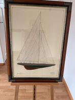 Endeavour Zeilboot Illustratie Ingelijst, Ophalen of Verzenden