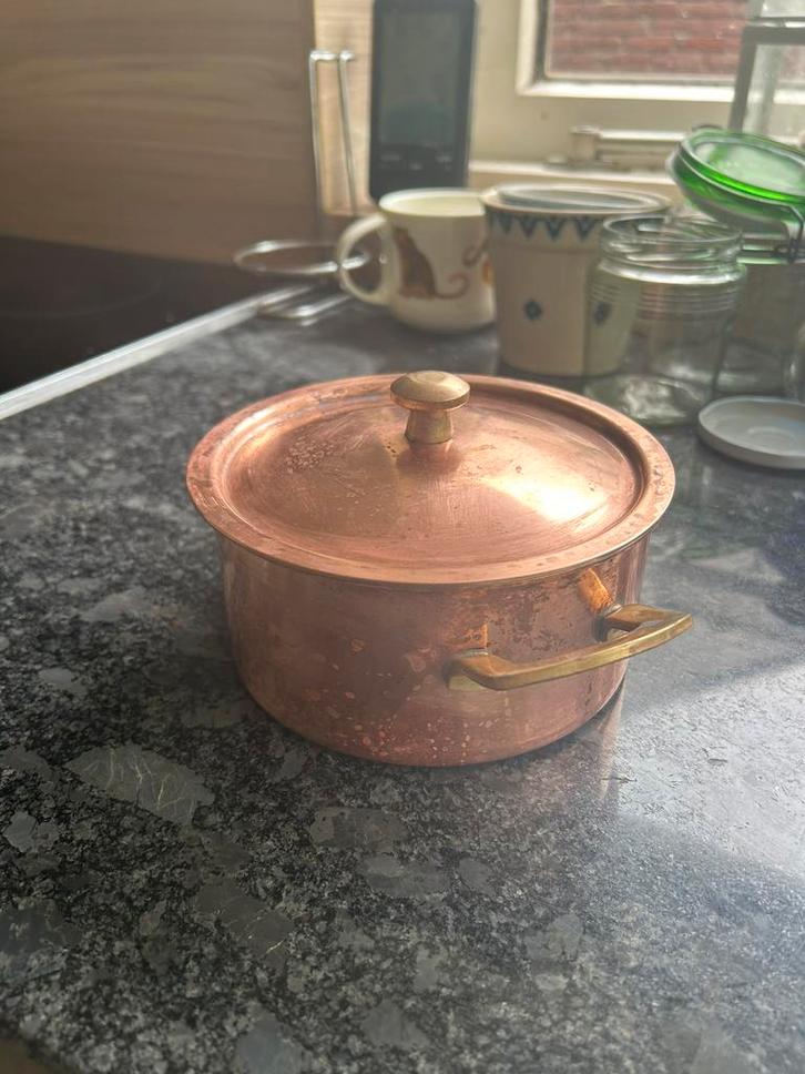 Vintage Culinox koperen pan (16 cm), Antiek en Kunst, Antiek | Koper en Brons, Ophalen of Verzenden