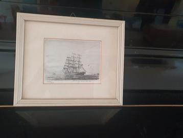 Ets prent Ad. M. Oudes windjammer nr 2 gen 298 / 300 beschikbaar voor biedingen