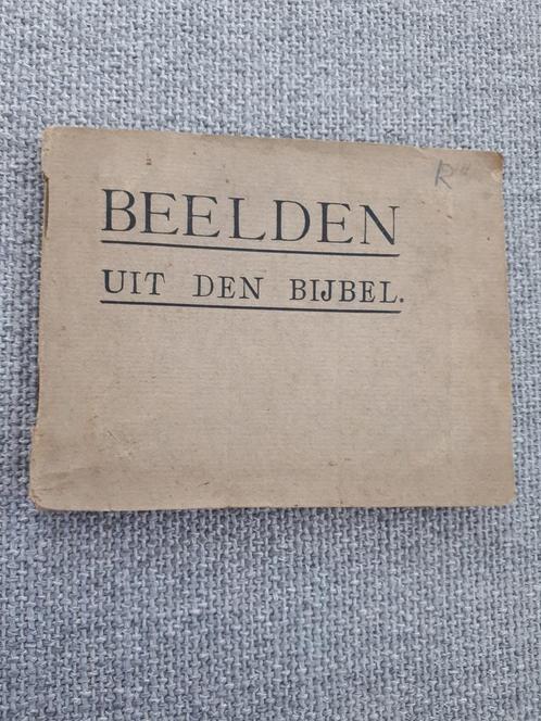 Oud boekje met 20 bijbelse prentjes., Antiek en Kunst, Antiek | Boeken en Bijbels, Ophalen of Verzenden