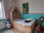 Steigerhoutbed, Kinderen en Baby's, Kinderkamer | Bedden, Gebruikt, Lattenbodem, 70 tot 85 cm, Ophalen